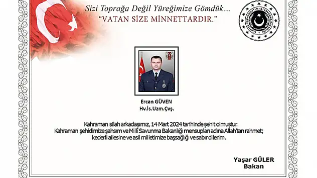 Konya'daki uçak kazasında şehit olan askerin kimliği belli oldu