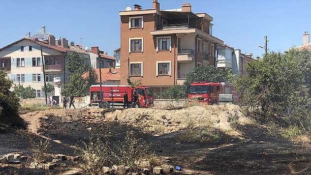 Konya'daki yangında faciadan dönüldü
