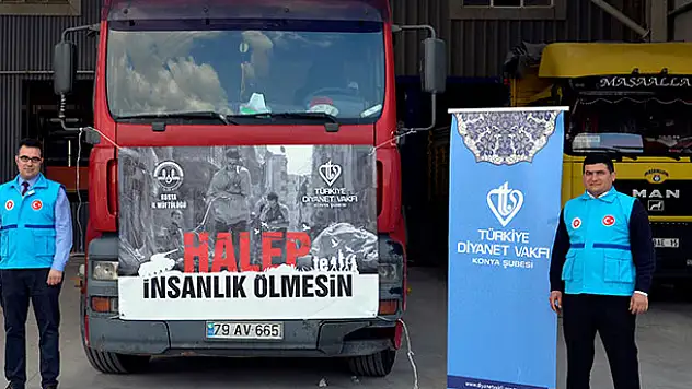 Konya'dan Halep'e 23 Tır Un Yardımı