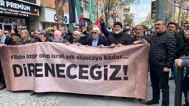 Konya'dan İsrail'e tepki, Filistin'e destek yürüyüşü