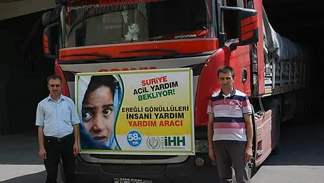 Konya'dan Suriye'ye insani yardım tırı