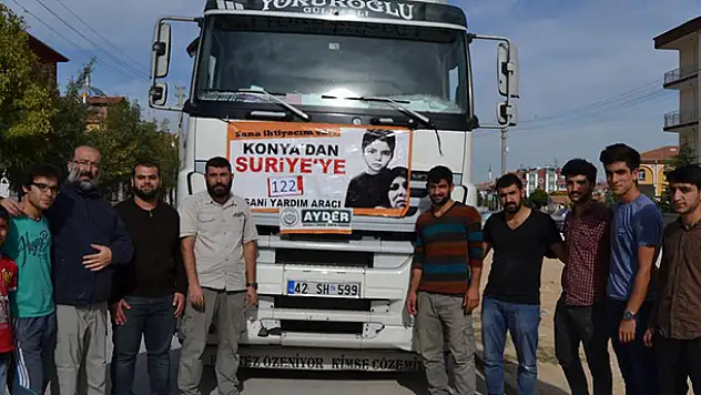 Konya'dan Suriye'ye okul malzemesi yardımı