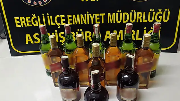Konya Ereğli'de kaçak içki ele geçirildi