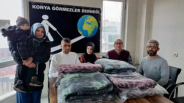 Konya Görmezler Derneğinden depremzedelere yardım