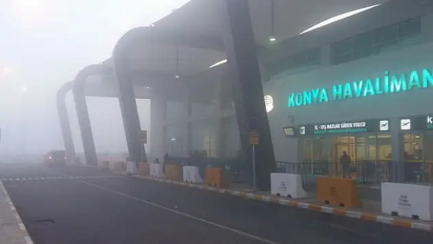 Konya Havalimanı'nda uçuşlara sis engeli