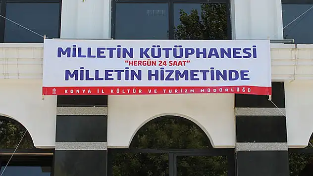 Konya İl Halk Kütüphanesi 24 saat açık
