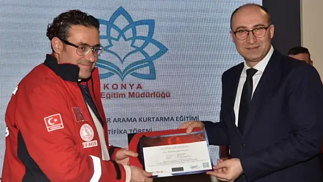 Konya İl Milli Eğitime MEVKA desteği ile arama kurtarma eğitimi verildi
