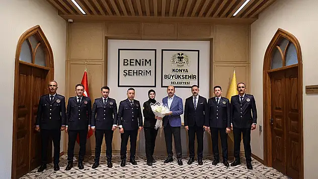 Konya İtfaiyesi Başkan Altay'ı ziyaret etti
