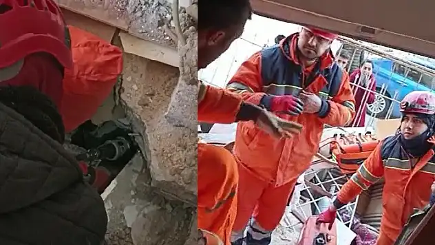 Konya itfaiyesi enkaz altında çividen korkan çocuğu çiviye çorap geçirip çıkardı
