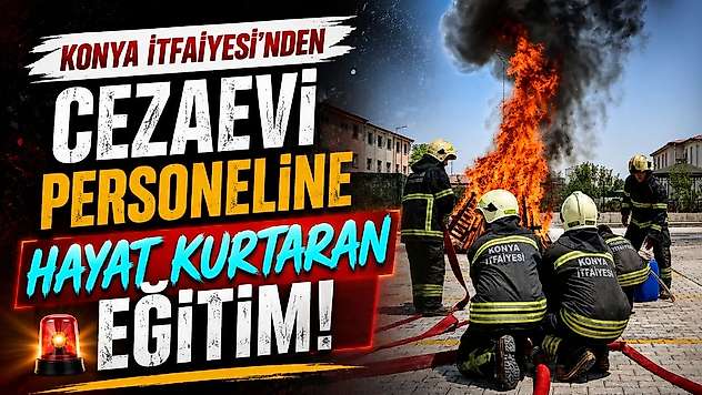 Konya İtfaiyesi'nden cezaevi personeline hayat kurtaran eğitim!
