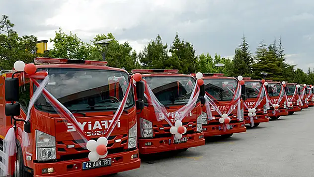 Konya İtfaiyesi Yeni Araçlarla Güçleniyor