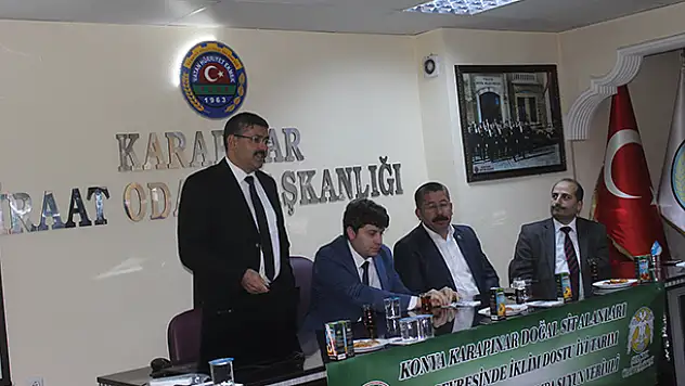 Konya Karapınar'da çiftçilere eğitim semineri verildi