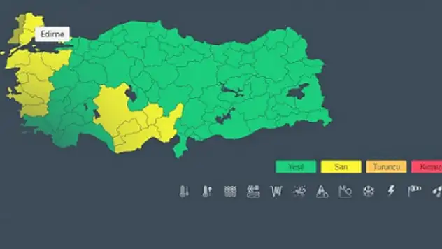 Konya'nın da olduğu 15 il için sarı kodlu uyarı