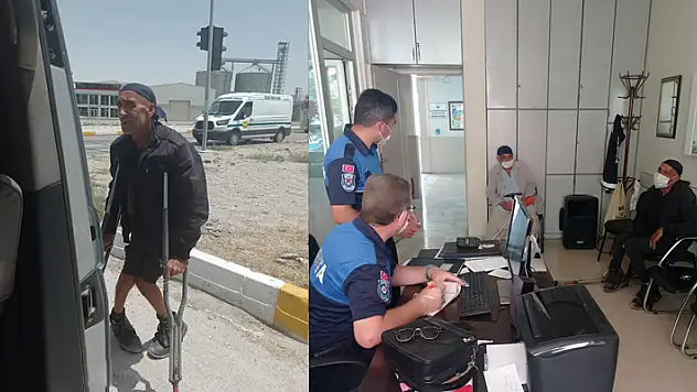 Konya'nın Karapınar ilçesinde engelli gibi davranıp vatandaştan para talep eden iki dilenciye, ceza kesildi
