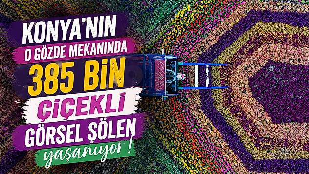 Konya'nın o gözde mekanında 385 bin çiçekli görsel şölen yaşanıyor!