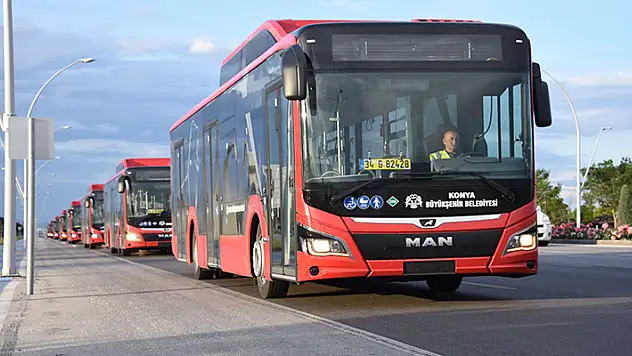 Konya'nın yeni otobüslerinin bir kısmı daha geldi