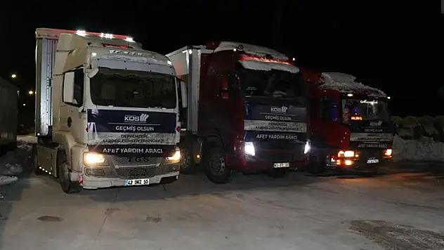 Konya Organize Sanayi Bölgesi'nde deprem bölgesine yardım seferberliği
