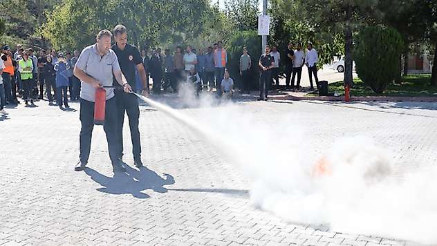 Konya OSB personeline temel yangın eğitimi