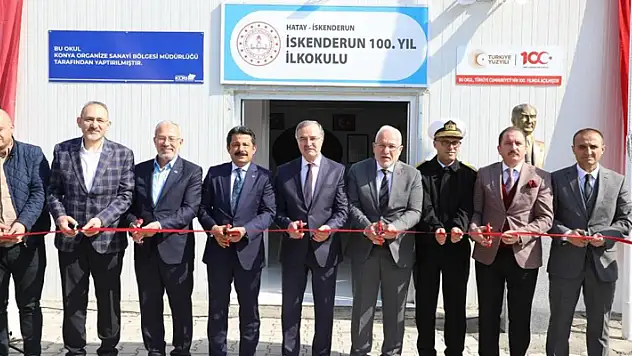 Konya OSB tarafından İskenderun'a kazandırılan ilkokulun açılışı yapıldı
