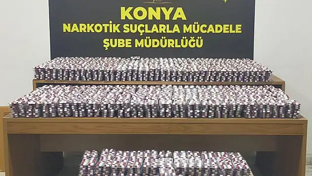 Konya polisi 1 buçuk milyon lira değerinde uyuşturucu madde ele geçirdi
