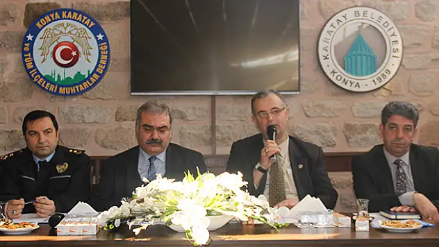 Konya polisi muhtarlarla bir araya geldi