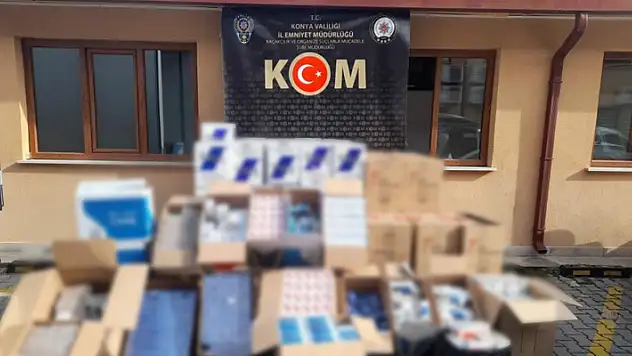 Konya polisinden 3 milyon liralık kaçakçılık operasyonu!