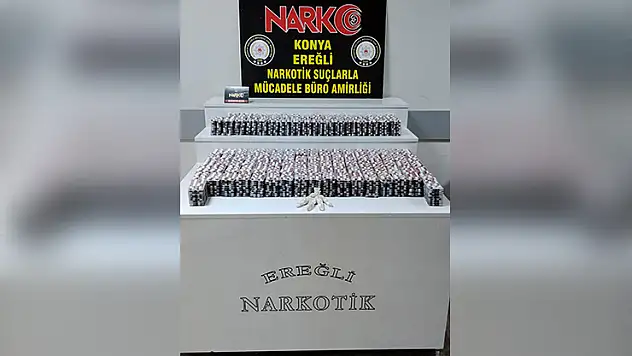 Konya polisinden zehir sevkiyatına darbe: Binlerce hap ele geçirildi