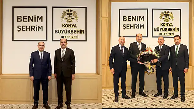 Konya protokolünden Başkan Altay'a tebrik ziyareti
