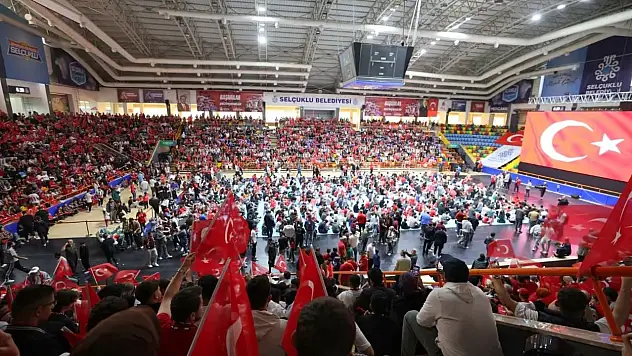 Konya Selçuklu'da Milli maç coşkusu