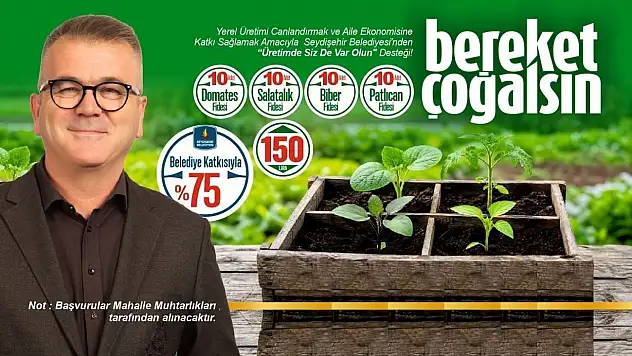 Konya Seydişehir'de çiftçilere fide desteği