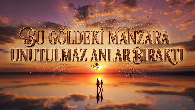 Konya sınırındaki gölde  kızıl manzara