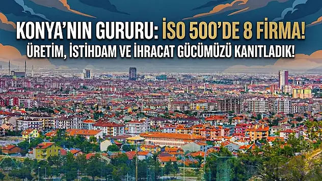 Konya, Türkiye'nin büyükleri arasında yer alıyor