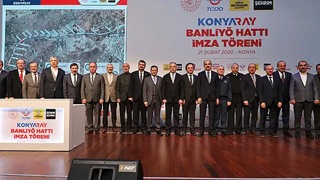 Konya ulaşımında yeni dönem! 'Konyaray Banliyö Hattı' imza töreni düzenlendi