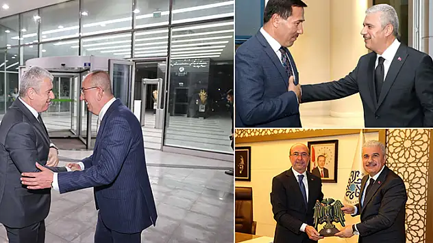 Konya Valisi İbrahim Akın, merkez ilçe belediye başkanlarını ziyaret etti