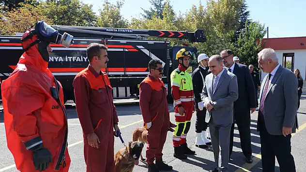 Konya Valisi Özkan,  itfaiye hizmetlerini yerinde değerlendirdi