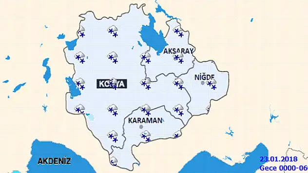 Konya'ya kar uyarısı!