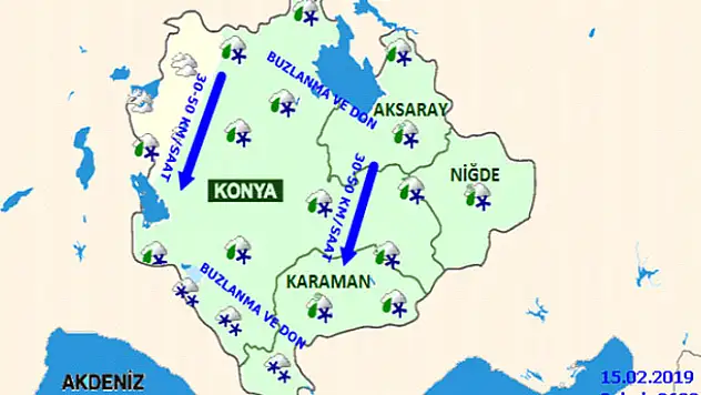 Konya'ya kar uyarısı!