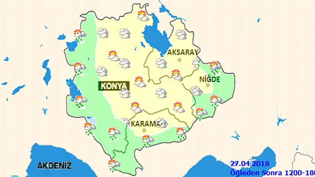 Konya'ya sağanak yağış uyarısı