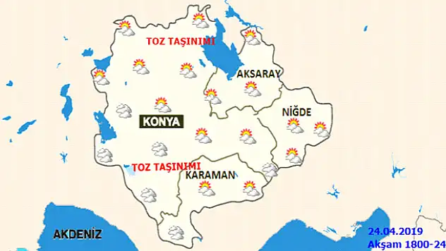 Konya'ya toz uyarısı!