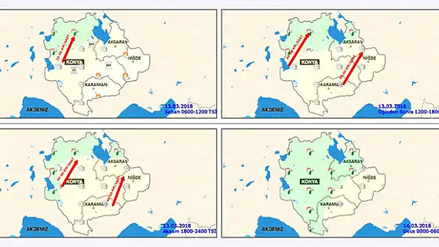 Konya'ya yağmur ve rüzgar uyarısı