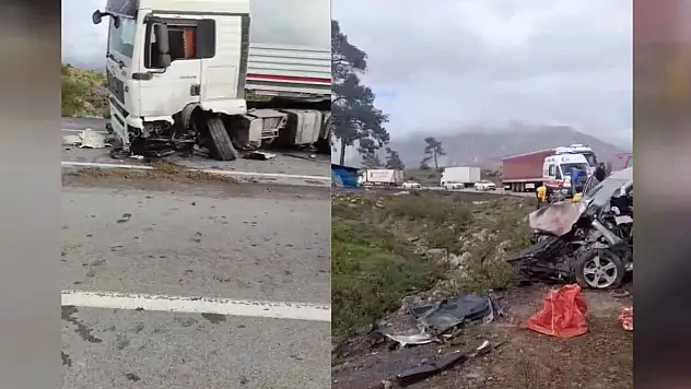 Konya yolunda tır ile otomobil çarpıştı: 2 kişi yaralı