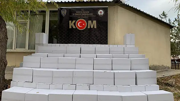 Konya'da 1 milyon 500 bin adet makaron ele geçirildi
