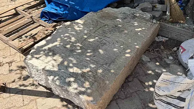Konya'da 1 tonluk Bizans taşı bulundu