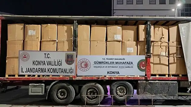 Konya'da 12 bin kilogram kaçak tütün ele geçirildi