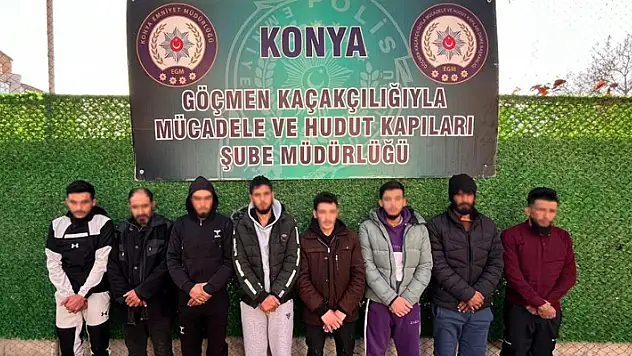 Konya'da 13 düzensiz göçmen yakalandı