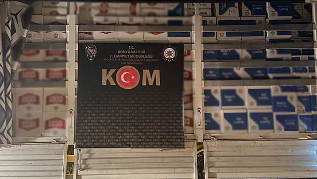 Konya'da 14 milyon 900 bin adet bandrolsüz makaron ele geçirildi
