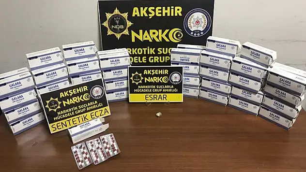 Konya'da 3 bin 900 adet uyuşturucu hap ele geçirildi
