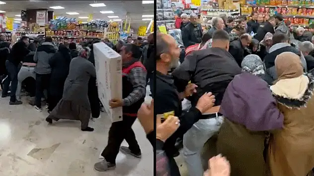 Konya'da 32 ekran televizyonlar bin liraya satışa sunulunca izdiham yaşandı