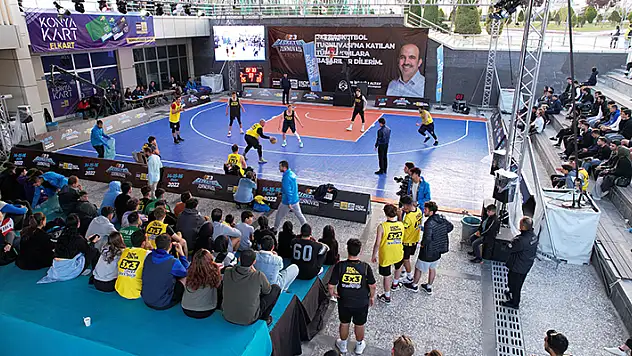 Konya'da 3x3 Basketbol Turnuvası heyecanı yaşandı
