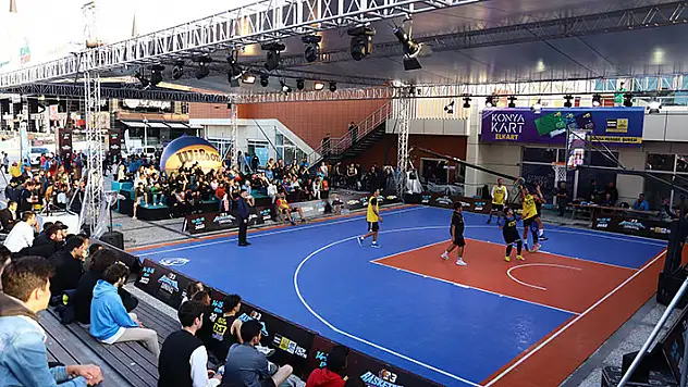 Konya'da 3x3 Basketbol Turnuvası heyecanı yaşandı